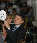 Андрей Деревянченко во время аукциона